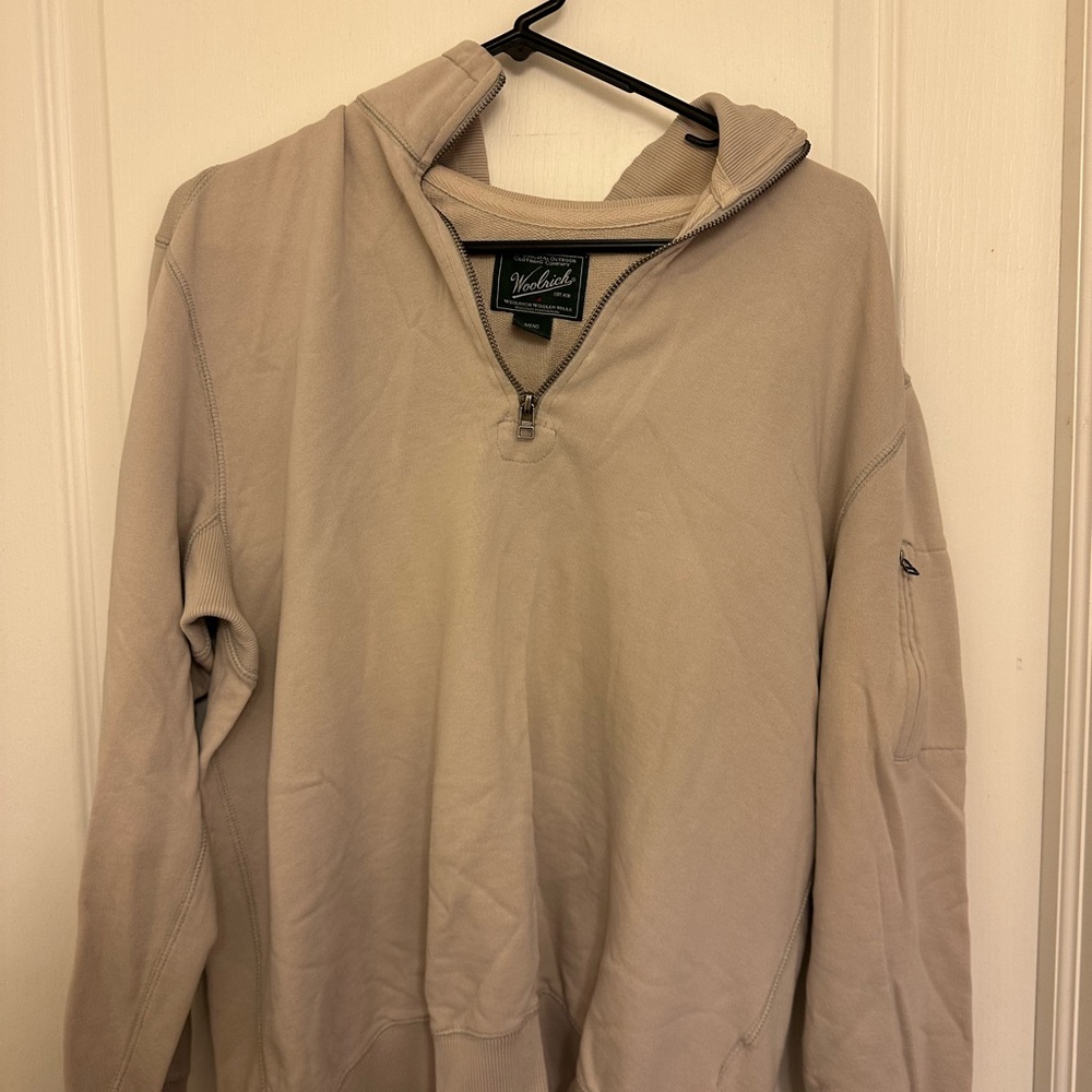 Woolrich Cream Zip Up Sweater